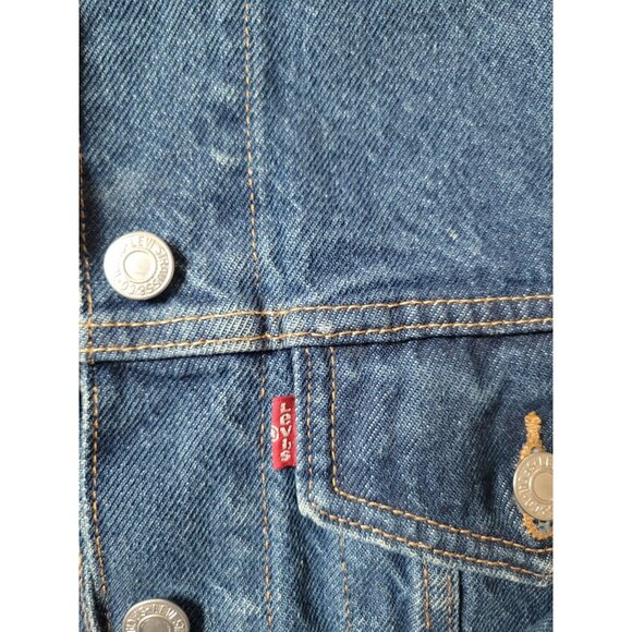 Levi's Denim Trucker Jacket Long Sleeve Y2K Women's Small - Picture 3 of 12